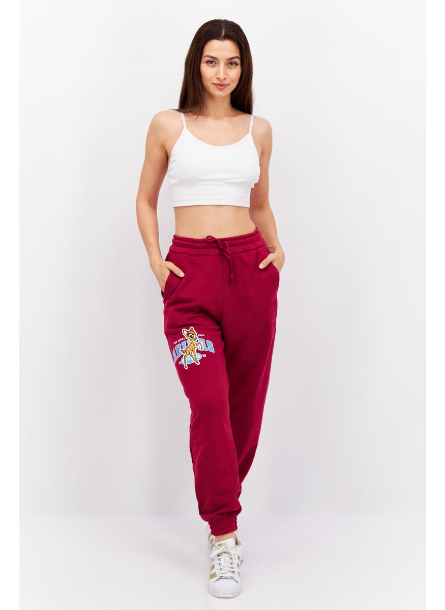 adidas Originals Women Loose Fit Training Sweat Pants, Dark Pink  - Image 3