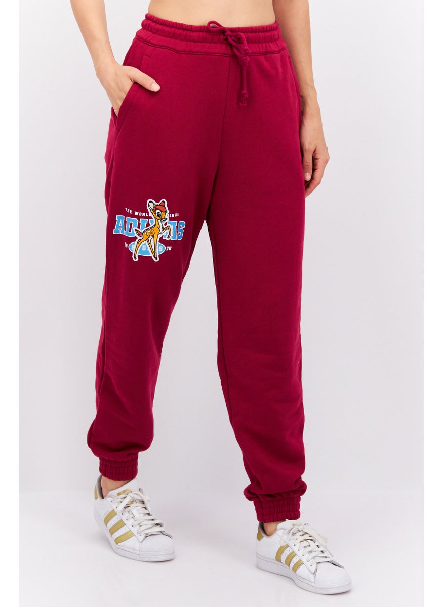 adidas Originals Women Loose Fit Training Sweat Pants, Dark Pink  - Image 1