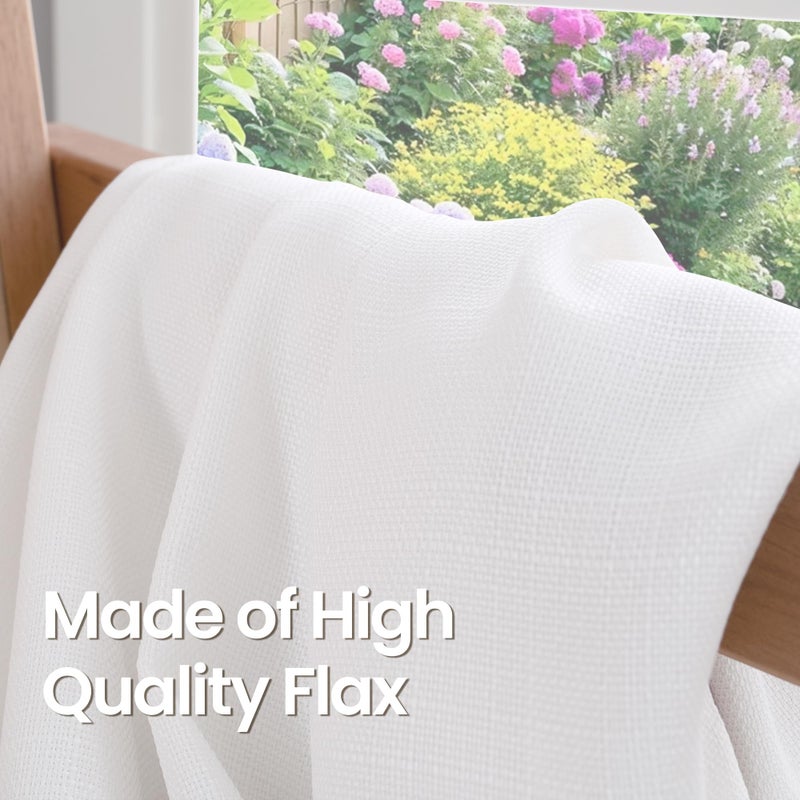 BGment بجلات فو ، ستائر بيضاء نقية نقية 90 بوصة مجموعة طويلة من لوحين غرفة المعيشة الطويلة ستائر طويلة الخيش مرشح سميك تصفية الخفيف الخصوصية جروميت معالجات 52 × 90 بوصة - Image 5