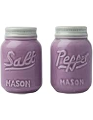 Comfify Vintage Mason Jar Salt & Pepper Shakers Adorable Decorative Mason Jar Decor for Vintage, Rustic, Shabby Chic - - Image 1