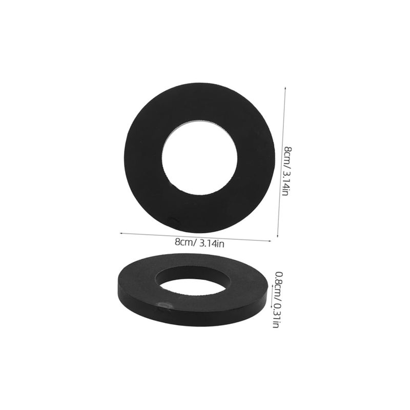 2 قطعة من وسادات امتصاص الصدمات المطاطية السوداء لتقليل تعليق السيارة، سهلة التركيب، حصيرة مخفف الاهتزازات - Image 3