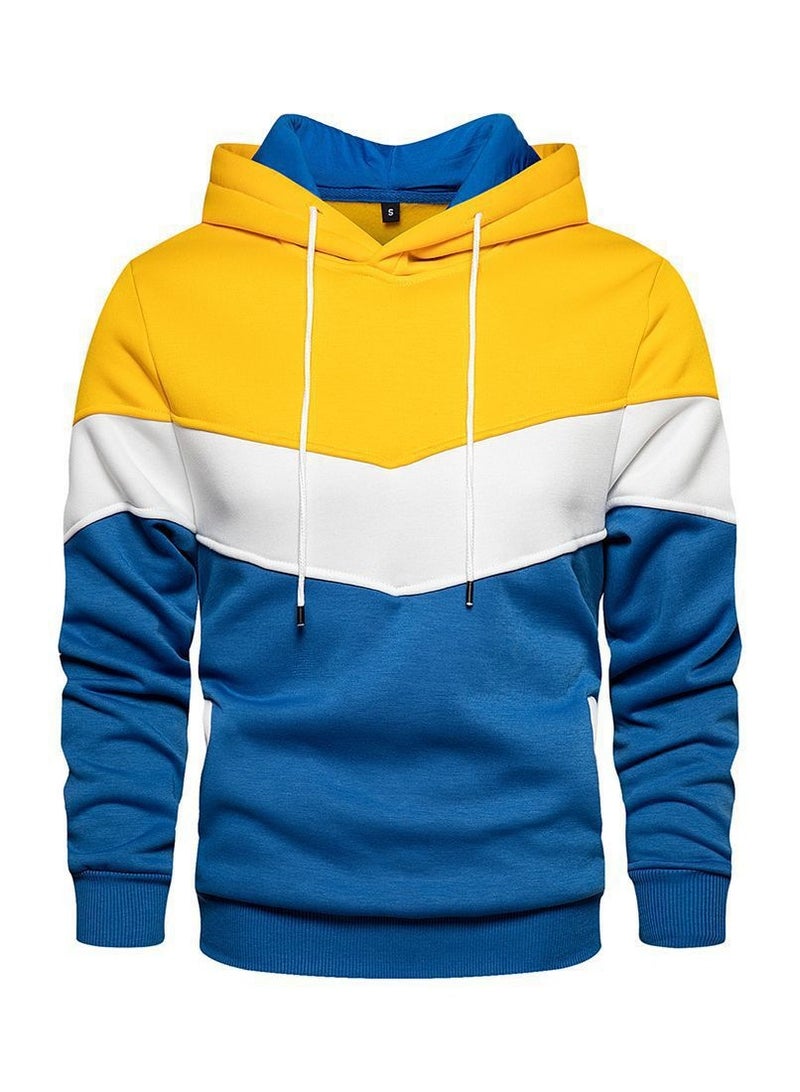 Nariele بلوزة رياضية كاجوال جديدة مزودة بغطاء رأس بتصميم مقطع ملون - Image 1