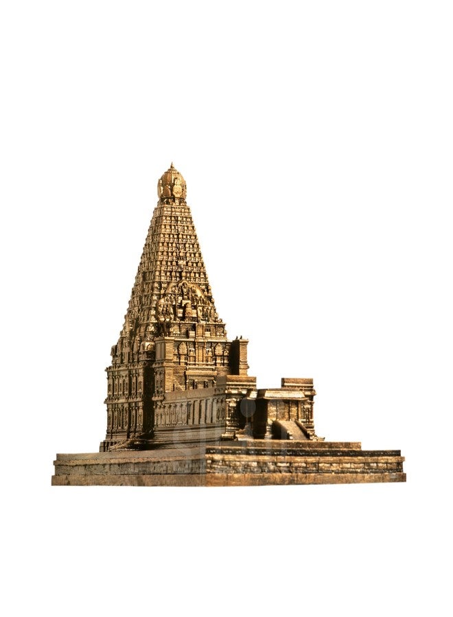 SILAII تمثال SILAII Brihadeeswarar Temple Thanjai Periya Kovil - 12.7 سم، لون برونزي عتيق - Image 1