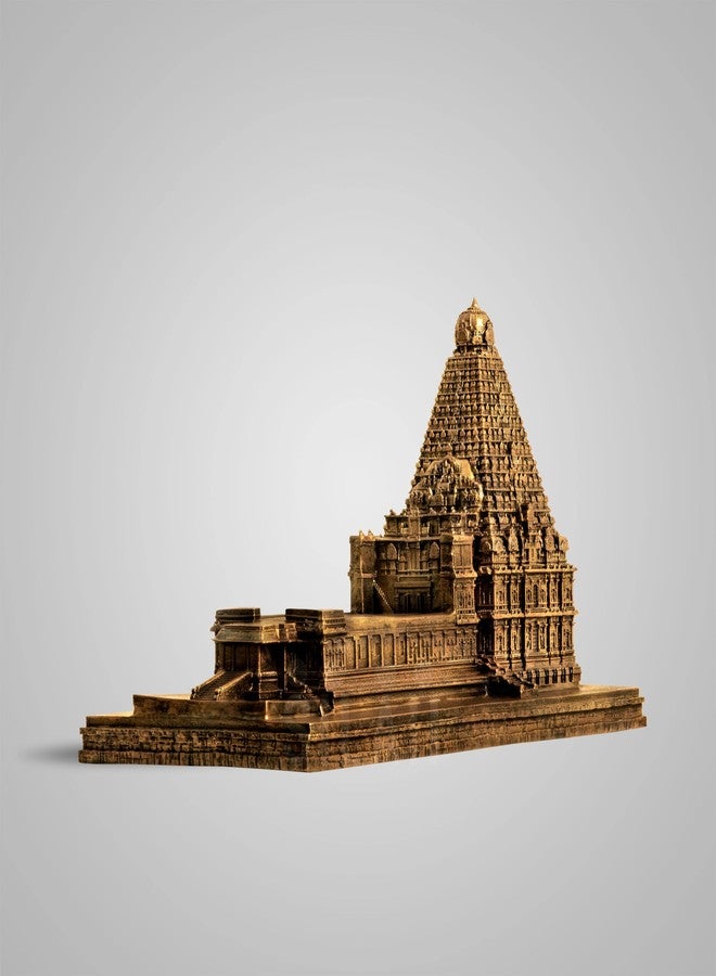SILAII تمثال SILAII Brihadeeswarar Temple Thanjai Periya Kovil - 12.7 سم، لون برونزي عتيق - Image 4