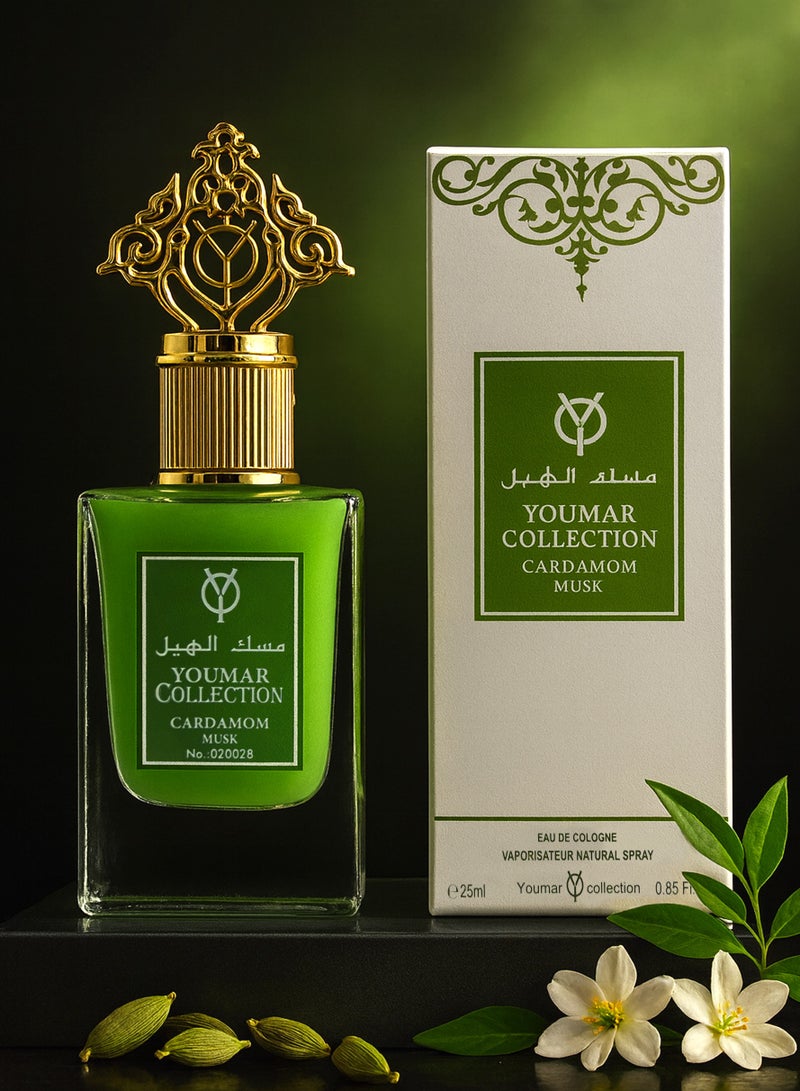 يومار أفضل عطر للجنسين – مجموعة يومار، عطر الهيل والمسك رقم 0028 | عطر يدوم طويلاً للجنسين برائحة الهيل والمسك، مع نفحات بودرية وعنبرية لإطلالة أنيقة يومية (25 مل) - Image 1