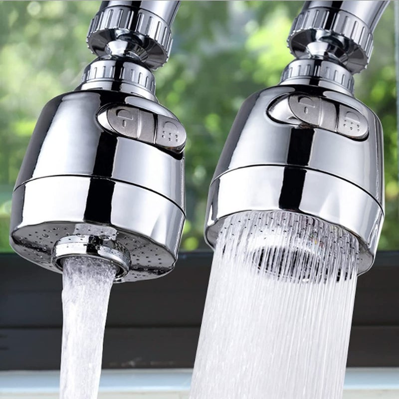 HEXONIQ ® 360° Swivel Sink Faucet Extended Bubbler Tap Aerator Water Saving Faucet Filter Tap Aerator Filter Tap Spray Adjuster Nozzle Head for Bathroom Kitchen, 7.5 x 5 cm - Image 4