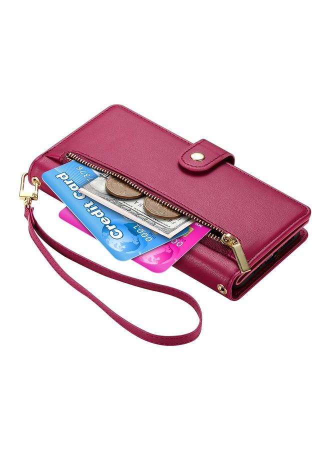 اس-توب جراب هاتف Honor X9c Global / Magic7 Lite Nine Card slot بسحاب ومحفظة جلدية - Image 5