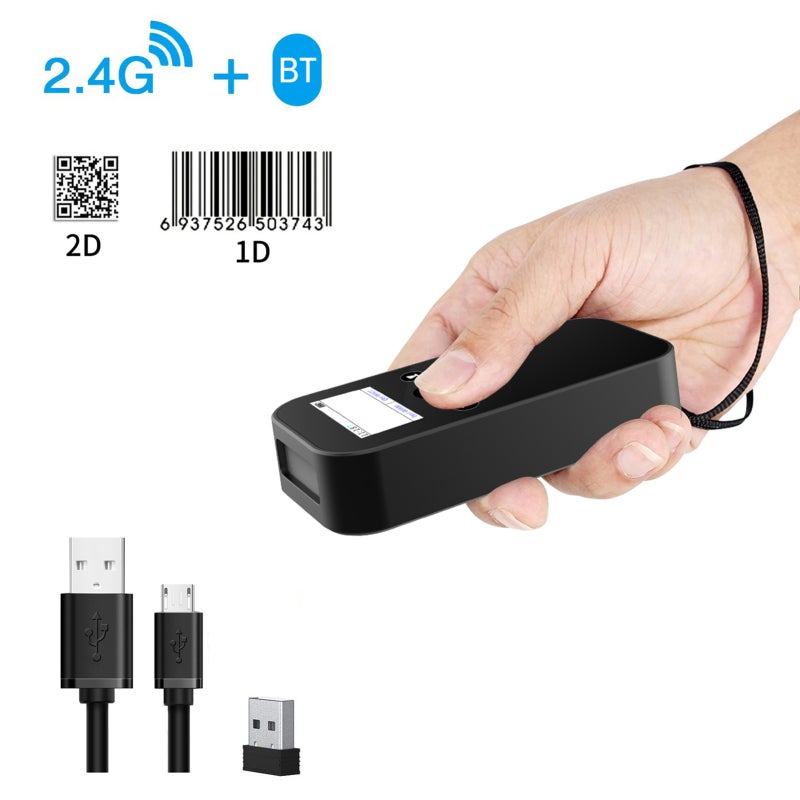 Handheld 2D Barcode Scanner: 1.44-Inch TFT Screen, 3 Connectivity Options, 50000 Barcode Storage - Portable QR Code Scanner for Warehouse, Retail, Logistics - Image 2