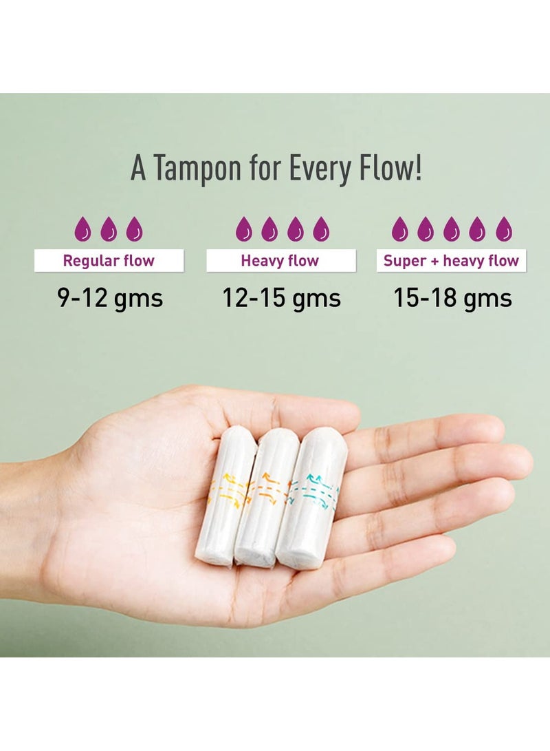 Sirona Tampons for Women, For Medium & Regular Flow, Biodegradable Tampons, FDA Approved 20 Pcs  - Image 5