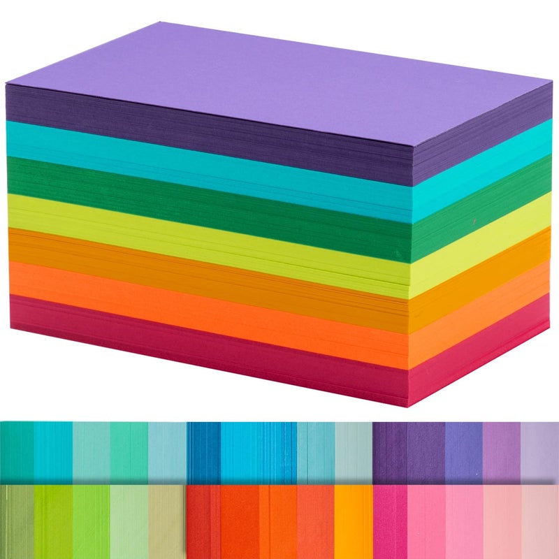 Magecubiku Index Cards 301-Count 3x5 Inch,178GSM Heavyweight Set of 7 Colors Paper Multicolor Study Cards (Rainbow) - Image 1