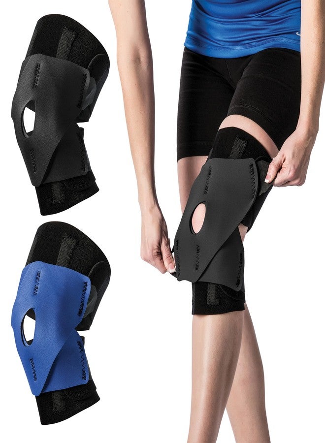 Core Products Performance Wrap Knee Support - Adjustable Knee Wrap Compression Brace with Side Stabilizers, Open Patella Neoprene Knee Brace for Pain Relief, Sports, Running & Water Activities - Regular - Image 1