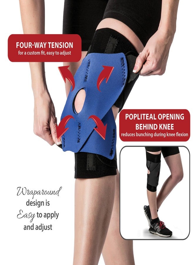 Core Products Performance Wrap Knee Support - Adjustable Knee Wrap Compression Brace with Side Stabilizers, Open Patella Neoprene Knee Brace for Pain Relief, Sports, Running & Water Activities - Regular - Image 3