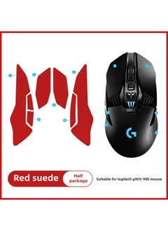 Mouse Anti-Slip Sticker Logitech G903 Special Side Absorbent Sticker HeroLOL Sticker G900 Film Color Change Full Bag-Color: Red Suede ]