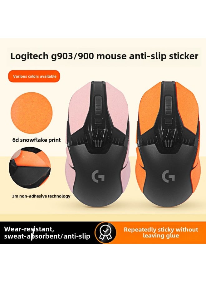 Generic - Mouse Anti-Slip Sticker Logitech G903 Special Side Absorbent Sticker HeroLOL Sticker G900 Film Color Change Full Bag-Color: Red Suede ] - Image 1