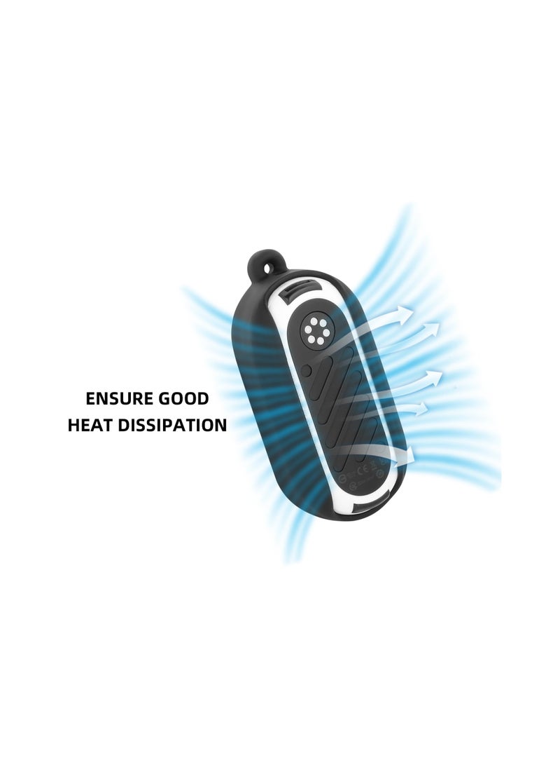 SOLARAE GO 3 Action Camera Silicone Skin, Lens Protector, and Neck Strap Bundle - Outdoor/Travel Accessories for Insta360 Go 3, Anti-Scratch Protective Cover (Black) - Image 4