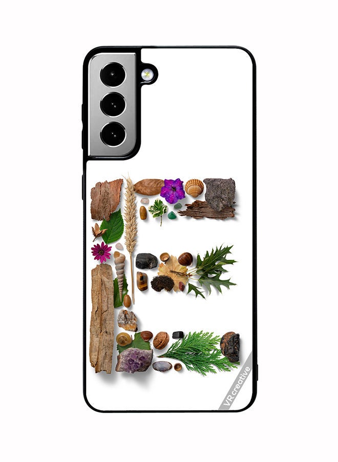 VR CREATIVE Protective Case Cover For Samsung Galaxy S21 FE 5G Alphabet E Design Multicolour - Image 1