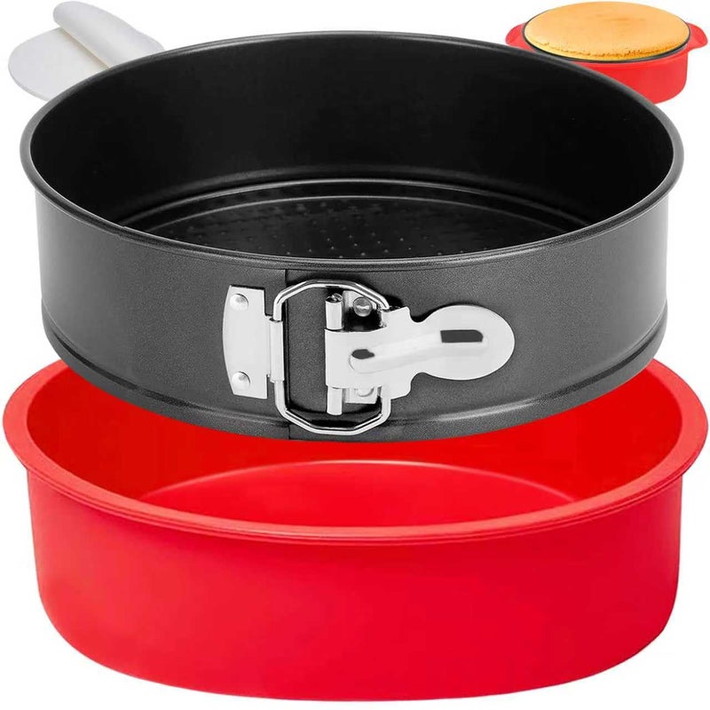 Molgree Springform Pan 9 Inch Nonstick, 9 Springform Cheesecake Pan with Silicone Protector, Leakproof Spring Form Pan for Cheesecake, 9 Inch Springform Cheese Cake Pans for Baking with 50 Parchment Paper - Image 1