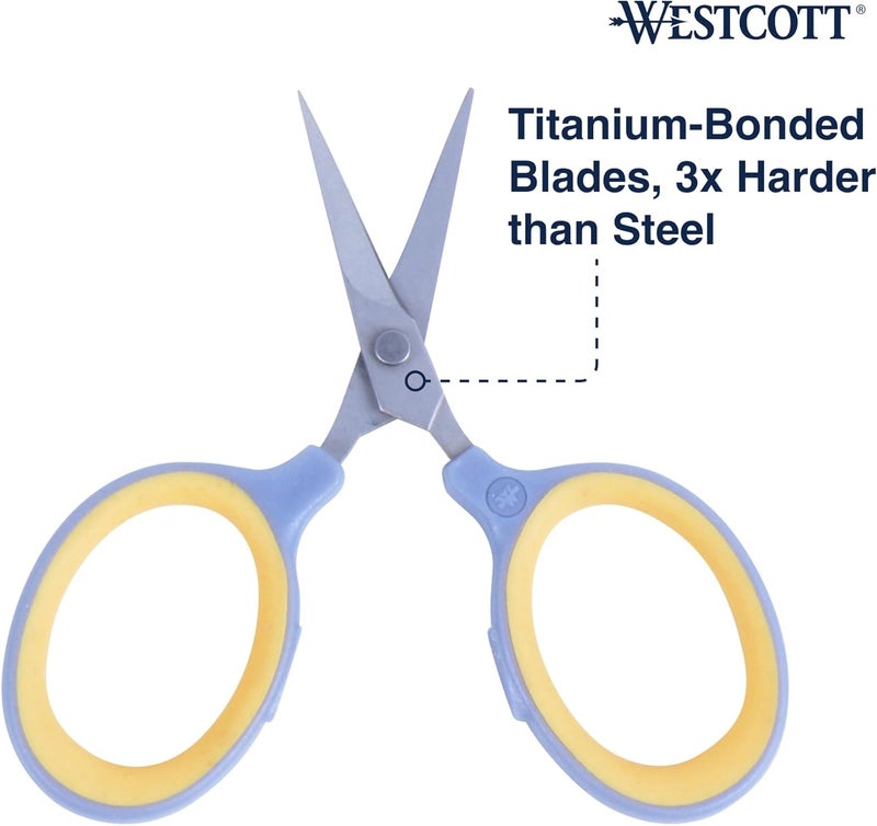 Westcott 25 FineTip Craft Scissors with TitaniumBonded Blades for Crafting Sewing  More - Image 2