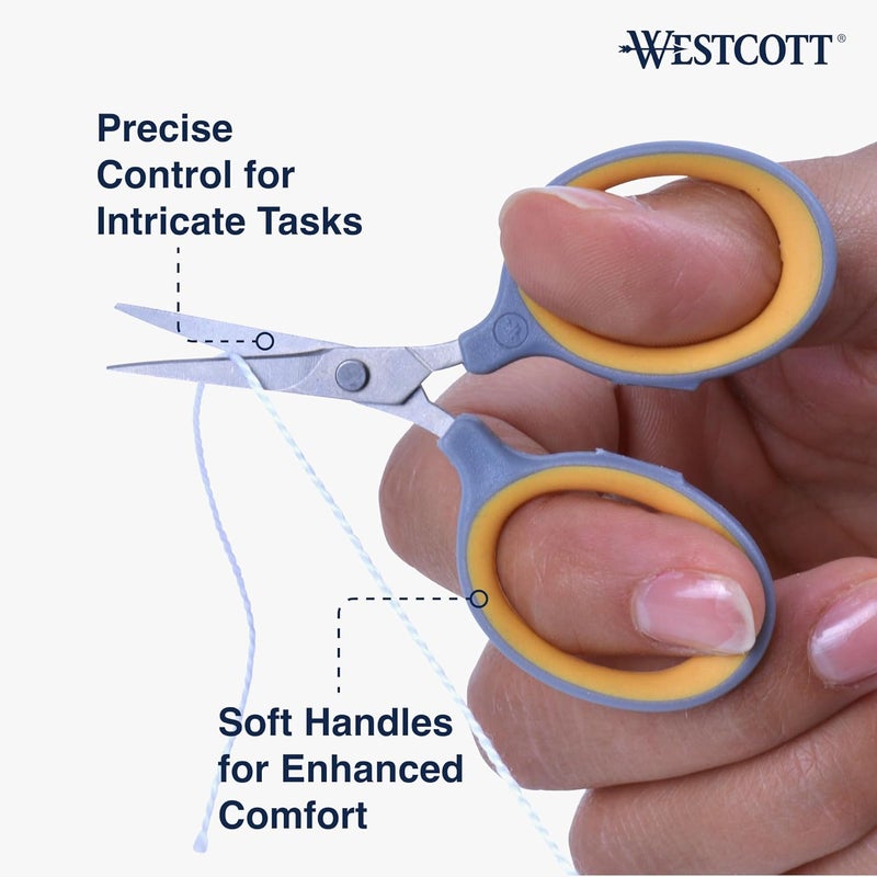 Westcott 25 FineTip Craft Scissors with TitaniumBonded Blades for Crafting Sewing  More - Image 3
