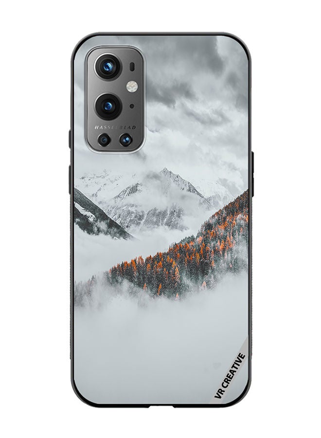 VR CREATIVE Protective Case Cover For OnePlus 9 Pro Frosted Orange Design Multicolour - Image 1