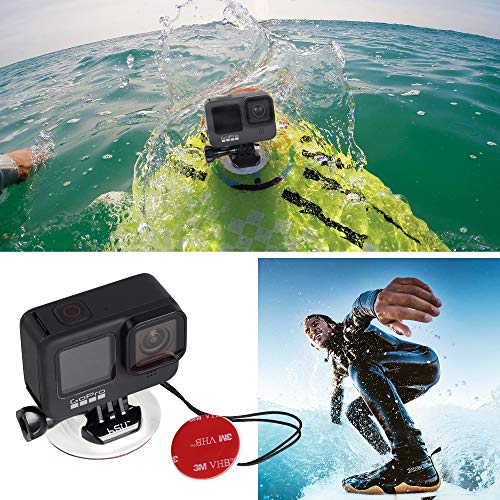 HSU Surf Mounts and Accessories for Ski, Snorkeling, Surfing, Wakeboarding Fitting GoPro Hero 13,12,11,10,9,8,7,6,5 Black, Silver, AKASO Campark, and Other Action Cameras (Surfing Kit) - Image 4