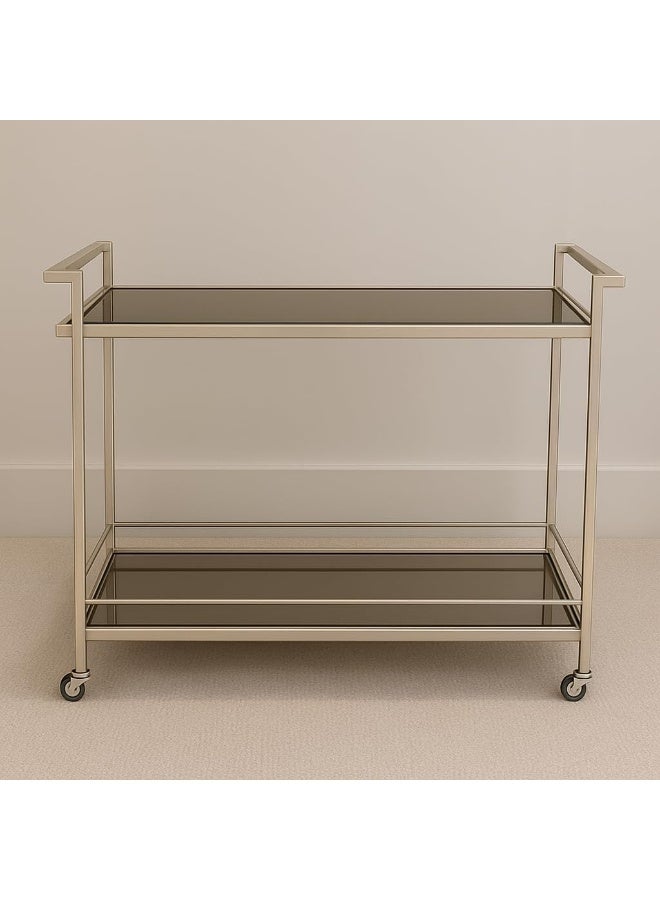 Horoof Home Horoof HomeÂ® Elegant Gold Acrylic Trolley â€“ 3-Tier Serving Cart with Wheels  - Image 1