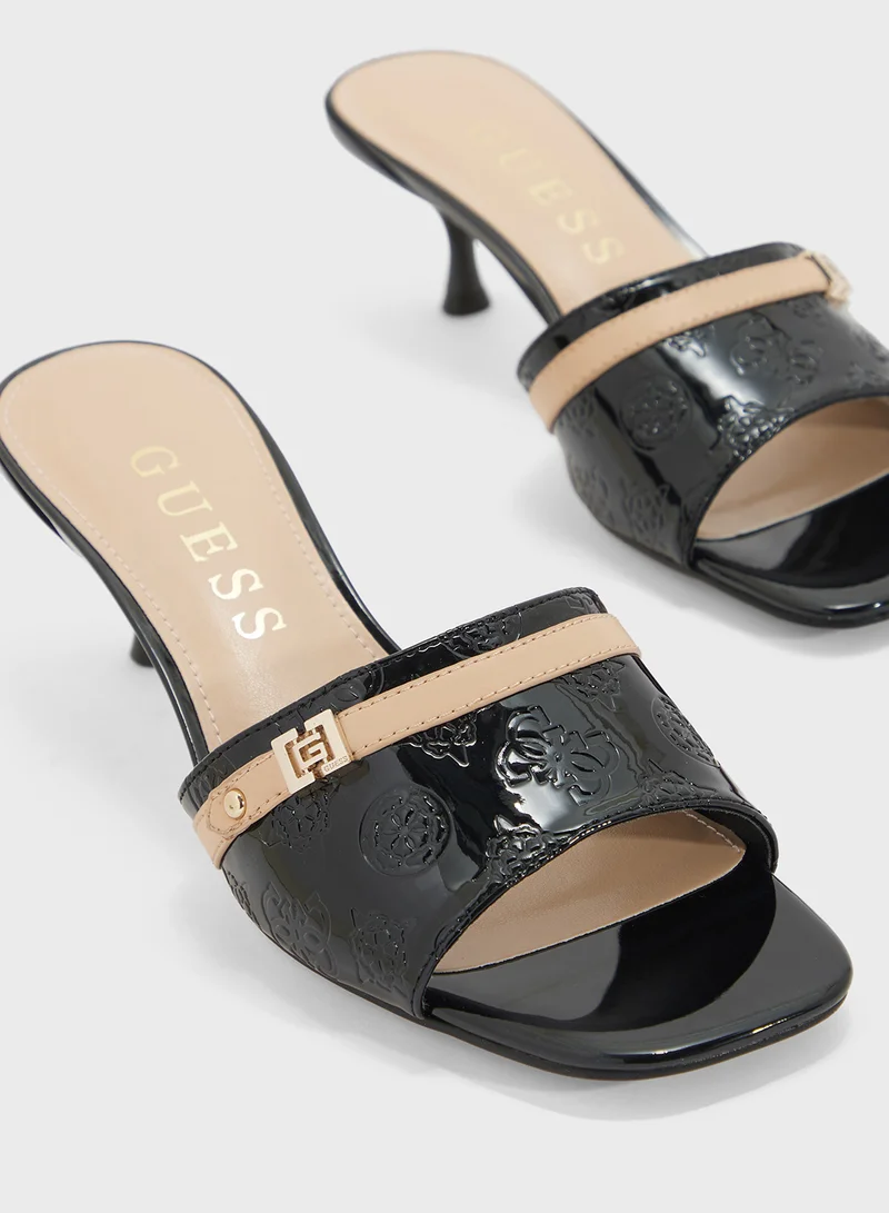 GUESS Single Strap Mid Heel  Sandals
