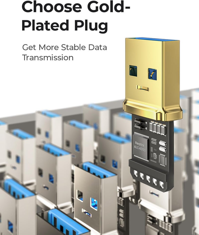 Ainope كابل تمديد USB، موسع USB، كابل تمديد USB 3.0، سلك ذكر إلى أنثى لنقل بيانات عالي متوافق مع كاميرا الويب، لوحة المفاتيح، محرك فلاش، القرص الصلب، الطابعة، 6.6 قدم، رمادي - Image 4