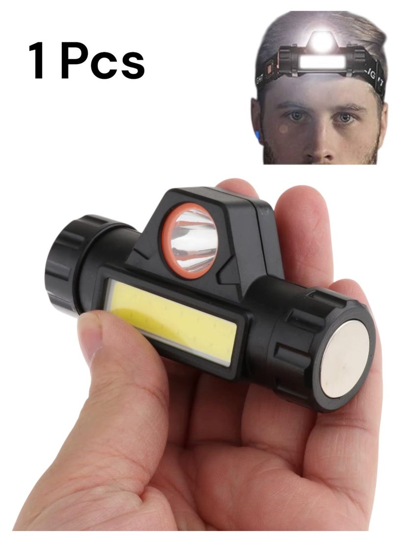 كشاف مصباح LED متعدد الوظائف يوضع على الرأس او يثبت بالمغناطيس و فيه نوعين اضاءة اما الدائريه او الاضاءة الاضافيه الشريطية الطويله و قابل لتحريك فوق و تحت ليناسبك و في الجانب من الكشاف قاعده مغناطيس ( الطرف الفضي المستدير الجانبي ) مما يتيح لك تثبيته بسهولة على الأسطح المعدنية لتحرير اليدين أثناء العمل أو الإصلاحات المصباح LED يوفر إضاءة واسعة وموحدة ميزته صغير الحجم و محمول يتميز بانه عالي الطاقة و ببطارية مدمجة قابلة لإعادة الشحن عبر منفذ USB مدمج كيبل يستخدم في الانشطة الخارجية مثل التخييم و الصيد و المشي الطويل و عند إصلاح السيارات و الأعمال اليدوية في اليل و حالات الطوارئ و غيرها من الأنشطة الداخلية و الخارجية مفيد ان تضعه داخل سيارتك او حقيبة الرحلات او في المرآب او الورشة يحتوي على حزام خاص لربطه عصابة الرأس و كيبل شحن - Image 1