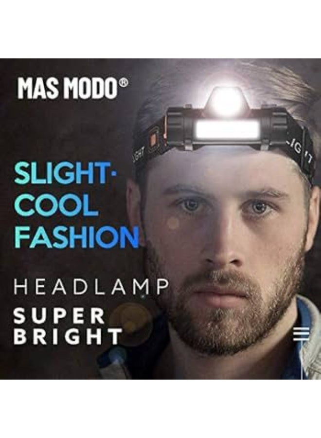 كشاف مصباح LED متعدد الوظائف يوضع على الرأس او يثبت بالمغناطيس و فيه نوعين اضاءة اما الدائريه او الاضاءة الاضافيه الشريطية الطويله و قابل لتحريك فوق و تحت ليناسبك و في الجانب من الكشاف قاعده مغناطيس ( الطرف الفضي المستدير الجانبي ) مما يتيح لك تثبيته بسهولة على الأسطح المعدنية لتحرير اليدين أثناء العمل أو الإصلاحات المصباح LED يوفر إضاءة واسعة وموحدة ميزته صغير الحجم و محمول يتميز بانه عالي الطاقة و ببطارية مدمجة قابلة لإعادة الشحن عبر منفذ USB مدمج كيبل يستخدم في الانشطة الخارجية مثل التخييم و الصيد و المشي الطويل و عند إصلاح السيارات و الأعمال اليدوية في اليل و حالات الطوارئ و غيرها من الأنشطة الداخلية و الخارجية مفيد ان تضعه داخل سيارتك او حقيبة الرحلات او في المرآب او الورشة يحتوي على حزام خاص لربطه عصابة الرأس و كيبل شحن - Image 4