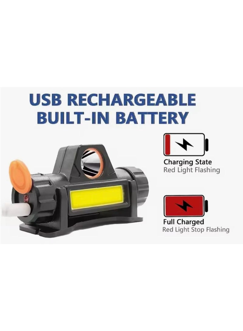 كشاف مصباح LED متعدد الوظائف يوضع على الرأس او يثبت بالمغناطيس و فيه نوعين اضاءة اما الدائريه او الاضاءة الاضافيه الشريطية الطويله و قابل لتحريك فوق و تحت ليناسبك و في الجانب من الكشاف قاعده مغناطيس ( الطرف الفضي المستدير الجانبي ) مما يتيح لك تثبيته بسهولة على الأسطح المعدنية لتحرير اليدين أثناء العمل أو الإصلاحات المصباح LED يوفر إضاءة واسعة وموحدة ميزته صغير الحجم و محمول يتميز بانه عالي الطاقة و ببطارية مدمجة قابلة لإعادة الشحن عبر منفذ USB مدمج كيبل يستخدم في الانشطة الخارجية مثل التخييم و الصيد و المشي الطويل و عند إصلاح السيارات و الأعمال اليدوية في اليل و حالات الطوارئ و غيرها من الأنشطة الداخلية و الخارجية مفيد ان تضعه داخل سيارتك او حقيبة الرحلات او في المرآب او الورشة يحتوي على حزام خاص لربطه عصابة الرأس و كيبل شحن - Image 3