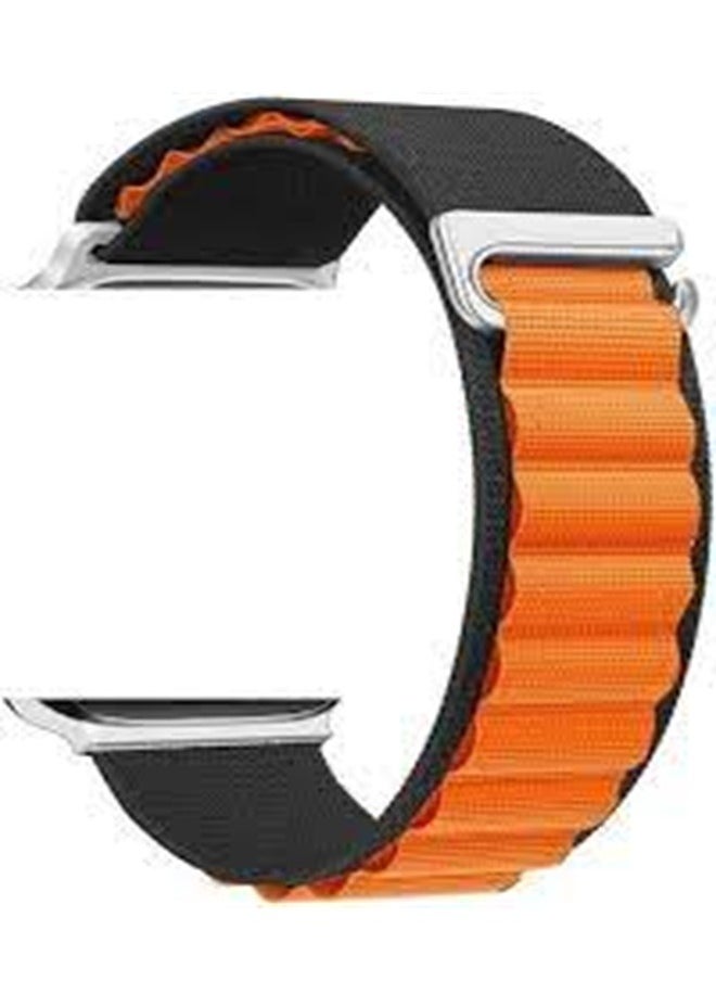 Generic - Alpine Loop for Apple Watch 49mm with Sport Band - Orange black - Image 1