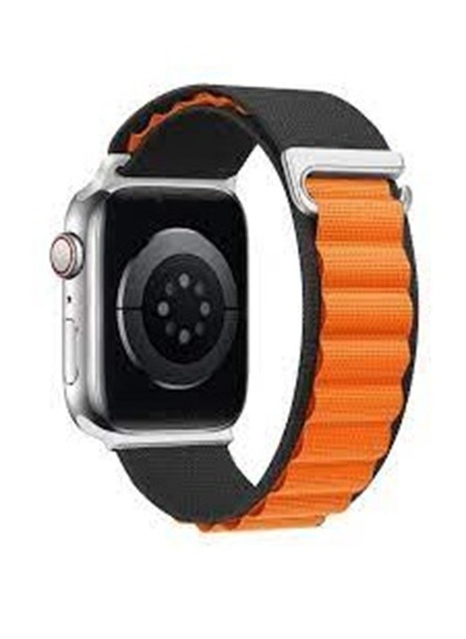 Generic - Alpine Loop for Apple Watch 49mm with Sport Band - Orange black - Image 1