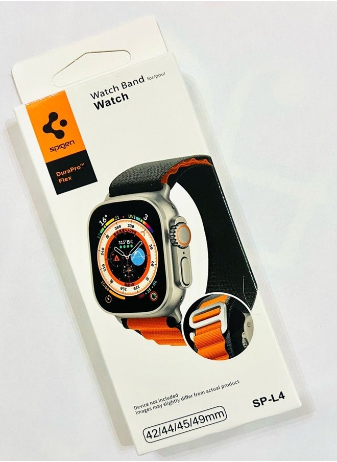 Generic - Alpine Loop for Apple Watch 49mm with Sport Band - Orange black - Image 1