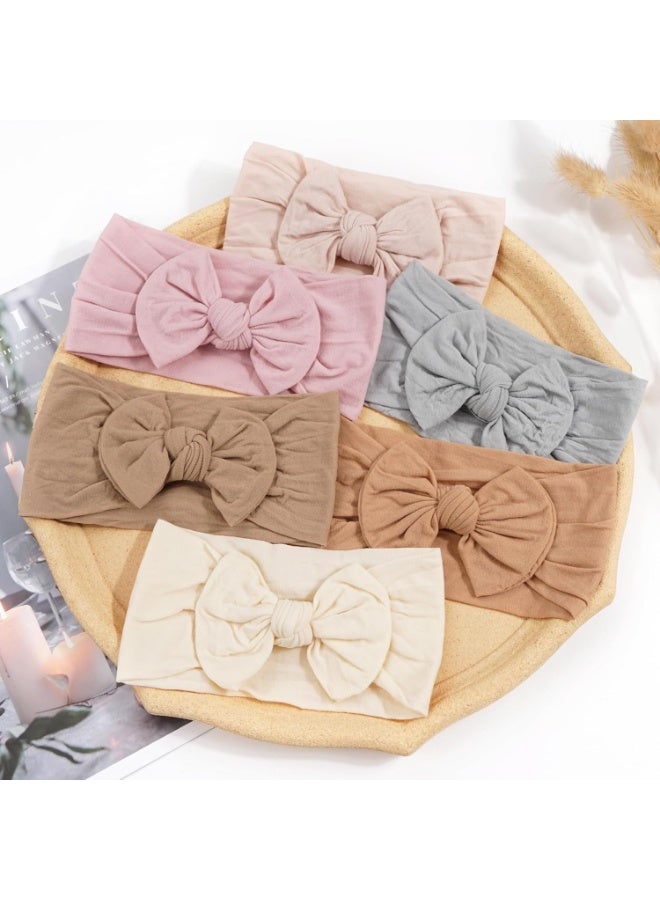 CELLOT  Super Stretchy Soft Knot Headbands with Hair Bows Head Wrap Hair Accessories For Newborn Baby Girls Infant Toddlers Kids B - Image 4