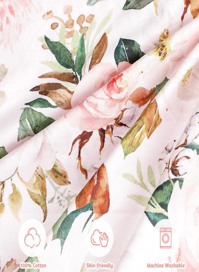 DILIMI Baby Lounger Cover, Cotton Baby Nest Replacement Cover for Girls Boys, Soft Breathable Reversible Newborn Lounger Cover, Pink Floral (Only Cover) - Image 3