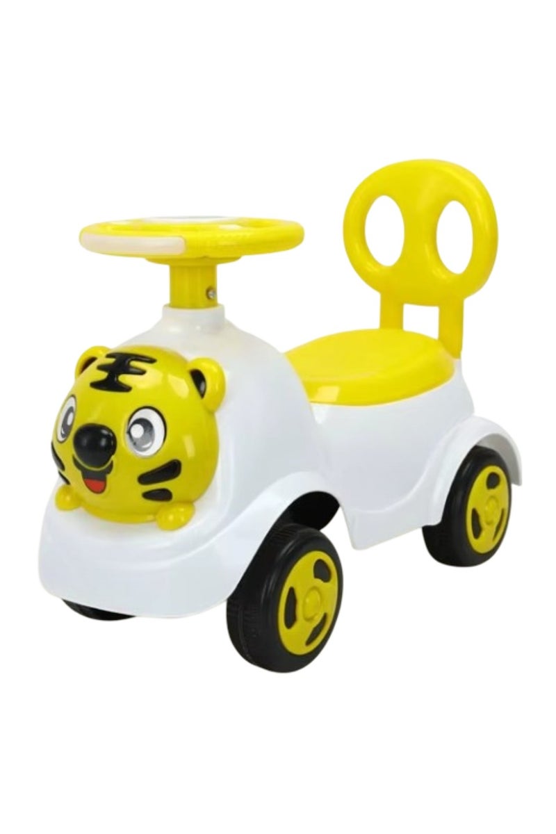 Tiger-Themed Yellow Ride-On Push Car for Toddlers – Fun  Safe Toy Vehicle for Ages 1-3 - Image 4