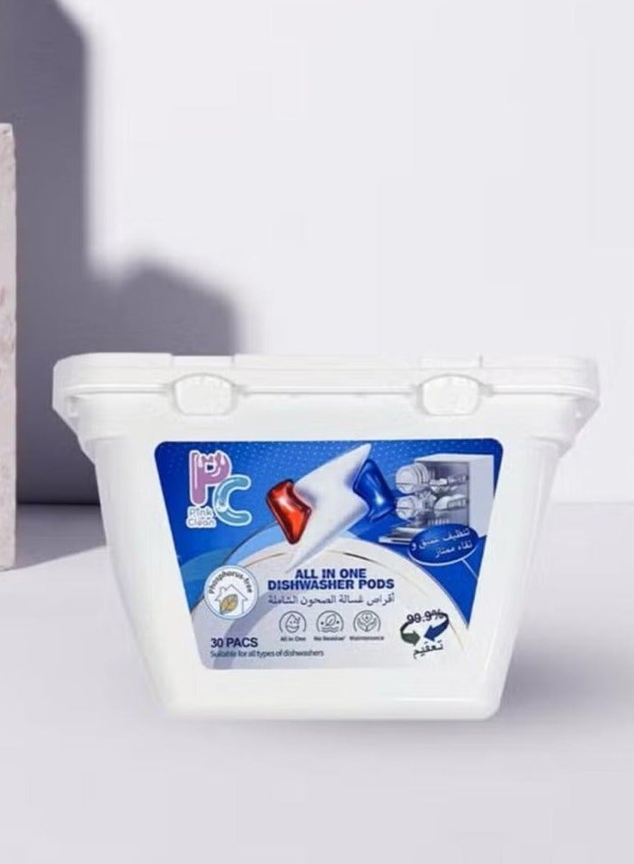 Pink Clean Pink Clean Multi-Purpose Dishwashing Tablets 360g removes the toughest grease and stubborn stains - Image 2