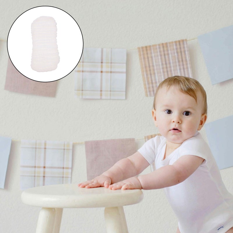 6Pcs Washable Diapers Liners Cotton Liner for Cloth Diapers White Cloth Diaper Liners for Baby - Image 1