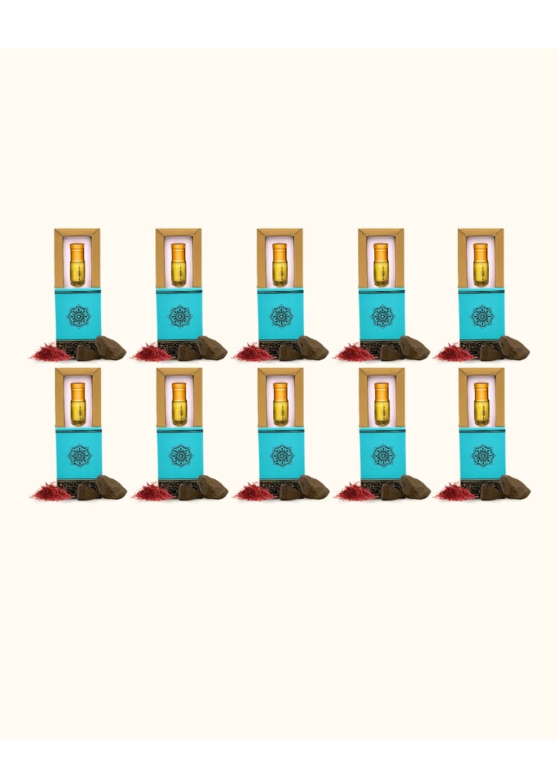 MUSK توزيعات المسك الزعفراني الفاخر + عود طبيعي معزز مكسور - 10 صناديق