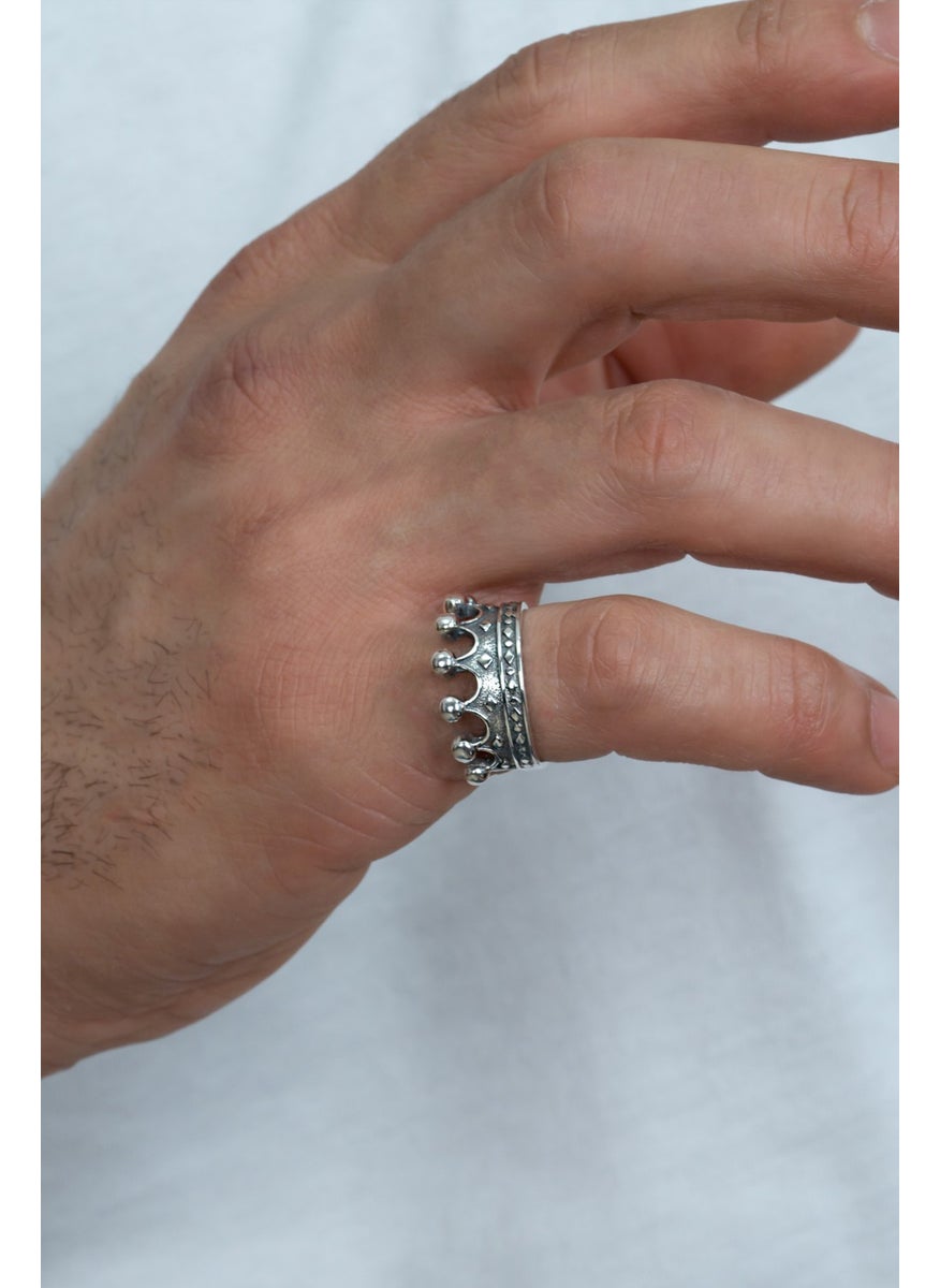 Takı Dükkanı Jewelry Shop King Crown Silver Men's Ring lgy27  - Image 4