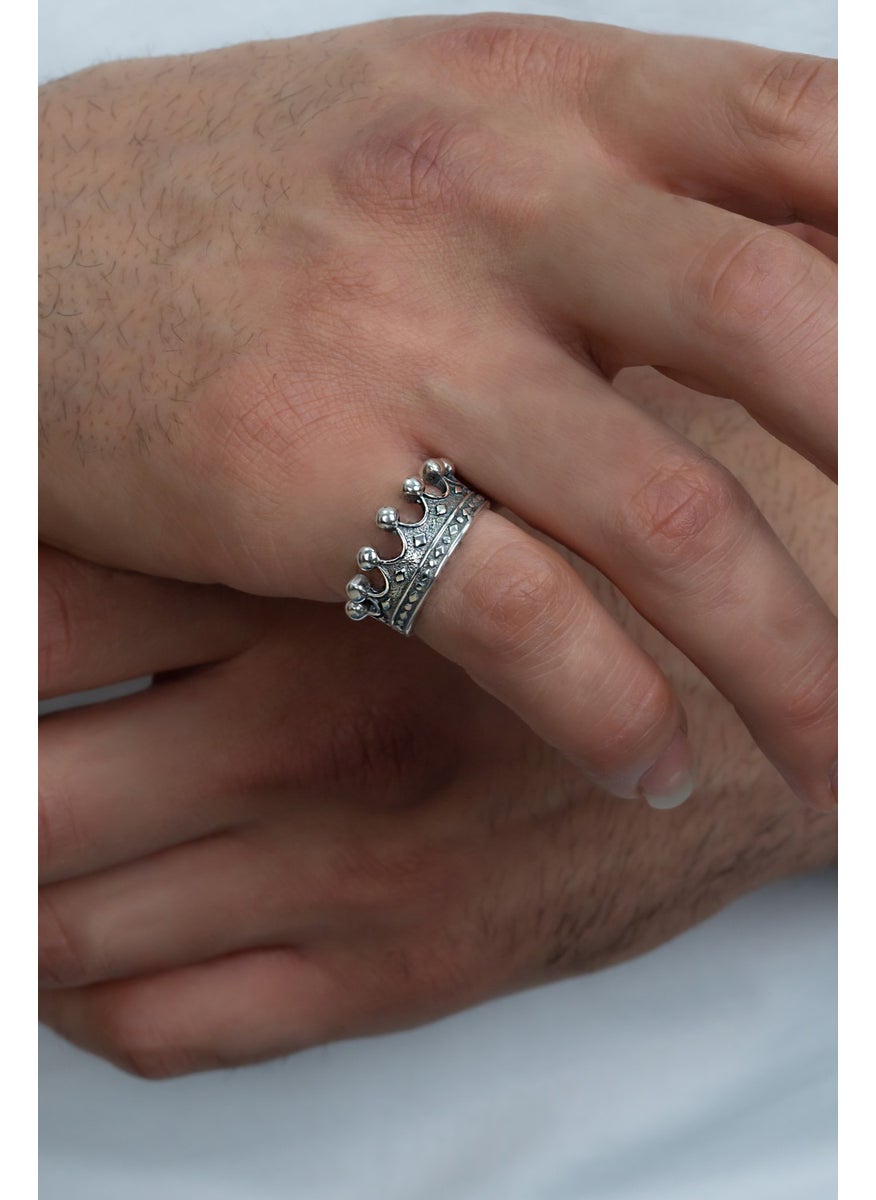Takı Dükkanı Jewelry Shop King Crown Silver Men's Ring lgy27  - Image 5