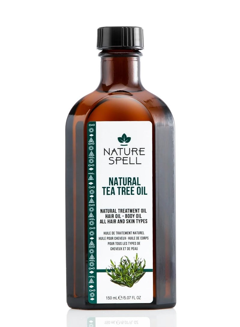 Nature Spell Tea Tree Oil for Hair & Skin – 150ml – Natural Remedy for Itchy Scalp and Skin Irritation - Image 1