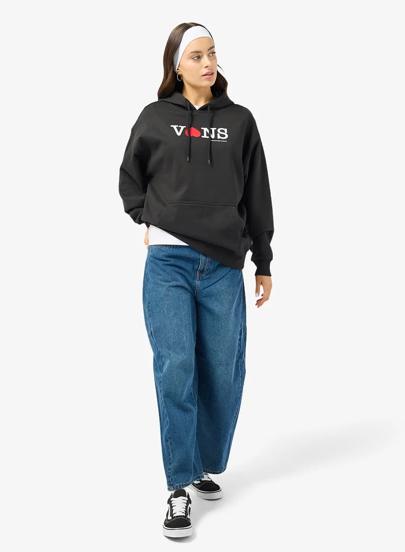 Vans BLACK Souvenir Oversized Hoodie for Women | Best Price UAE