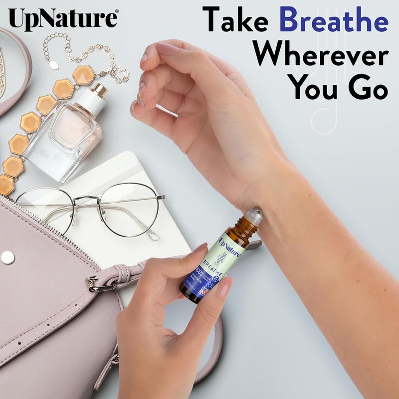 UpNature Breathe Essential Oil Roll On Blend Natural Breathing Support Premium Quality Essential Oils for Skin Pure Blend of Peppermint Tea Tree Eucalyptus Oil - Image 4