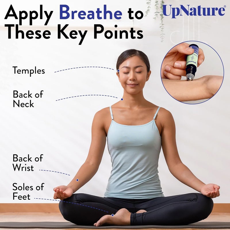UpNature Breathe Essential Oil Roll On Blend Natural Breathing Support Premium Quality Essential Oils for Skin Pure Blend of Peppermint Tea Tree Eucalyptus Oil - Image 5