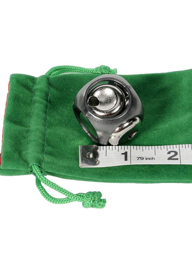 Deluxe Games and Puzzles Dice Hanayama Brain Teaser Puzzle, Level 3, New In 2022 With Green Velvet, Red Satin Drawstring Pouch, Bundled  - Image 3