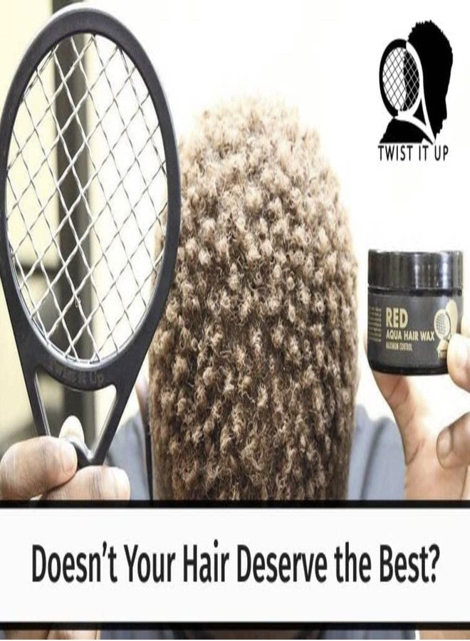 Twist It Up Comb Gel (Unity Black) - Alternative to Hair Sponges, Creates Curls and Twists for Black Men, Tennis Racket Design - Image 4