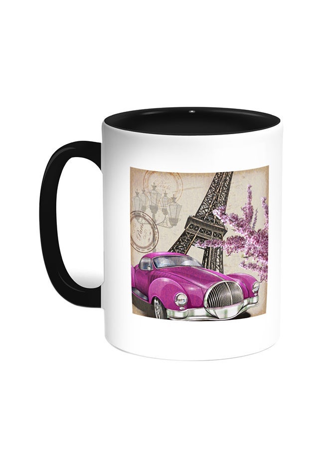 Classic Car - Paris Printed Coffee Mug Black/White 11ounce