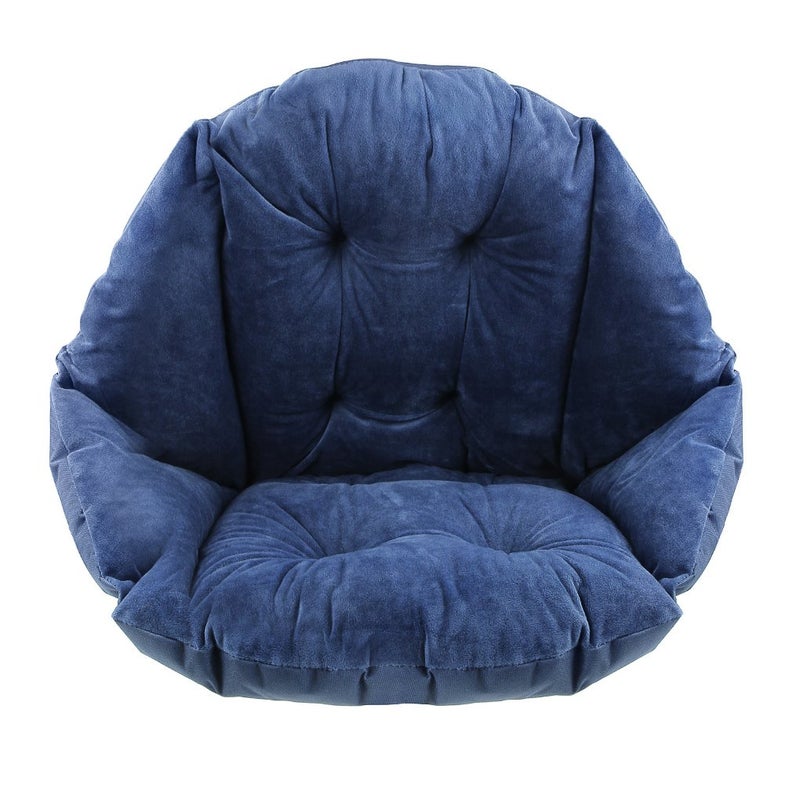 FakeFace Soft Plush Seat Cushion Thick Chair Pillow with Ties Back Sciatica RelieveHigh Back Seat Chair Cushion Pad Cover Perfect for Car Office ChairGardenSofa Armchairs WheelchairDark Blue